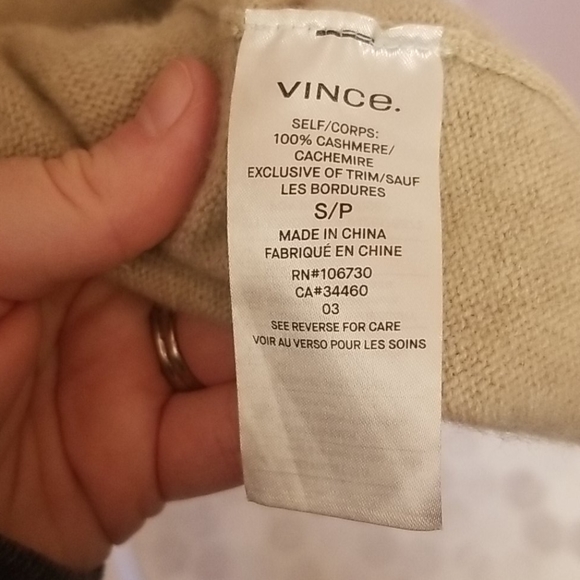VINCE cream cashmere sweater - Picture 5 of 6
